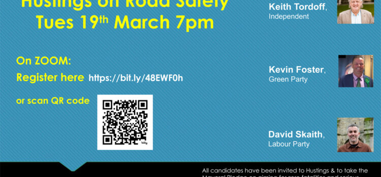 York & N Yorks Mayor Hustings on Road Safety Tues 19th March 7pm